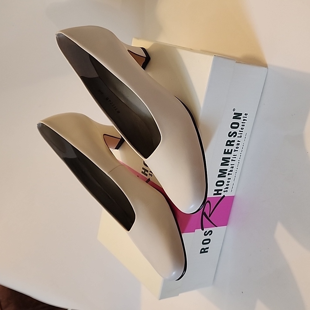 Ros Hommerson "Vicki" wheat Kid leather shoes size 8 S. New